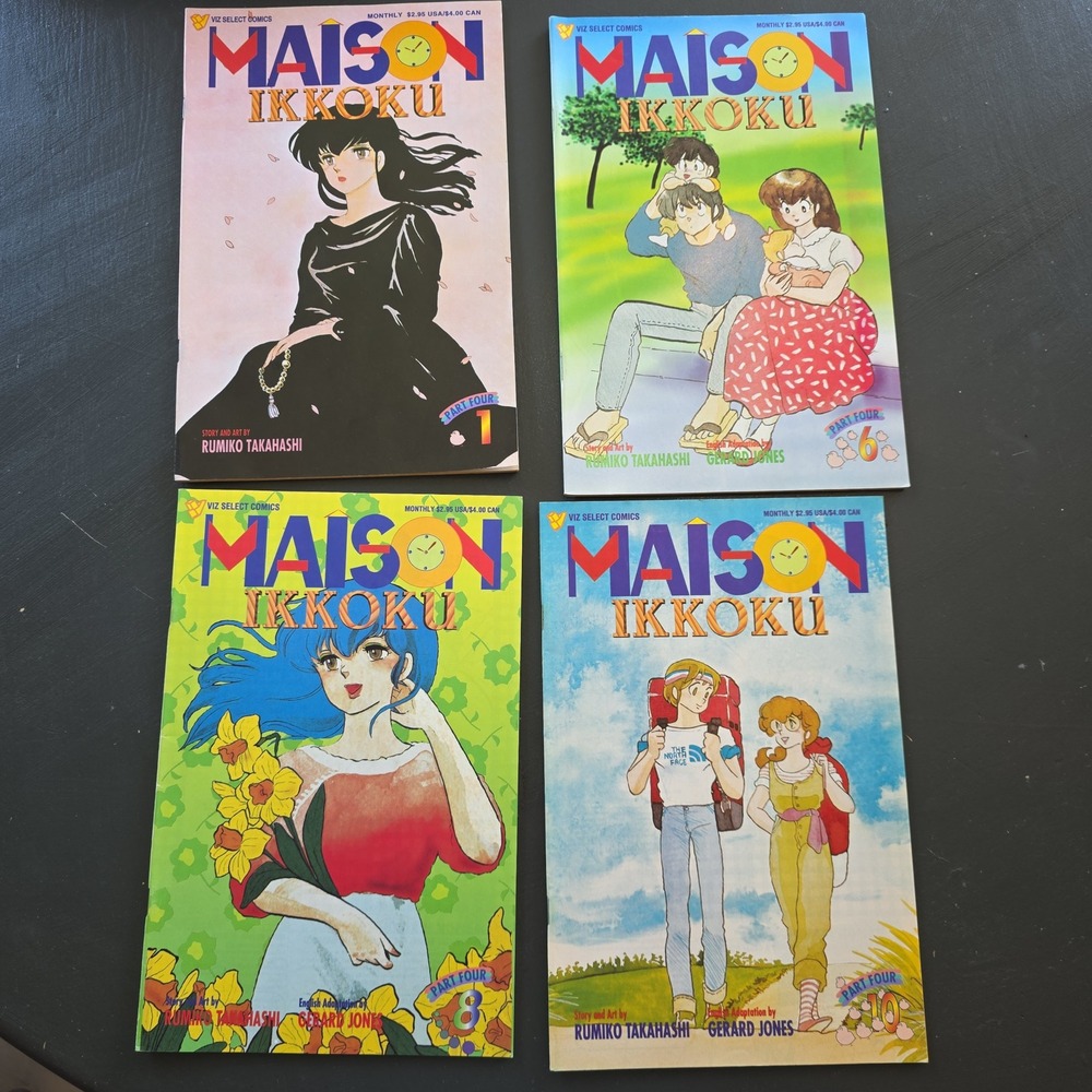 Maison Ikkoku Part Four Manga Comic Lot Issues 1 6 8 10 Rumiko Takahashi Viz